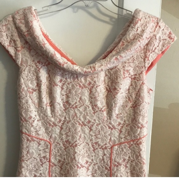 Antonio Melani Cream lace and Peach dress size 4 - Picture 11 of 15